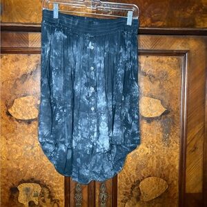 Raquel Allegra- Black Tie-Dye Skirt. Size 0 or Small